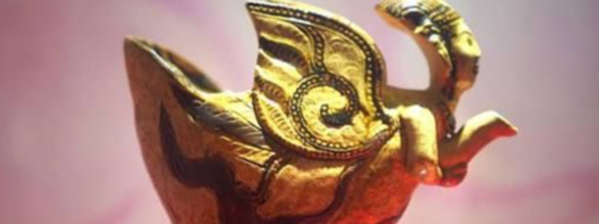 Bình gốm hoa nâu Kinnari