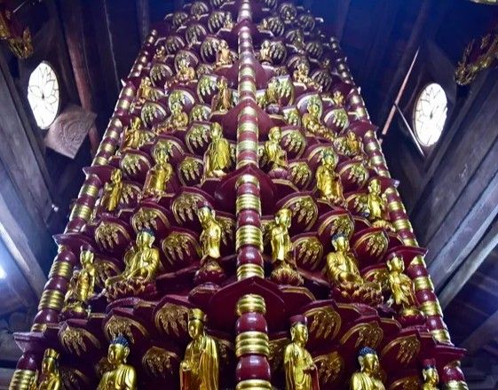 Cửu Phẩm Liên Hoa chùa Động Ngọ – Kiệt tác gỗ giữa không gian Phật giáo