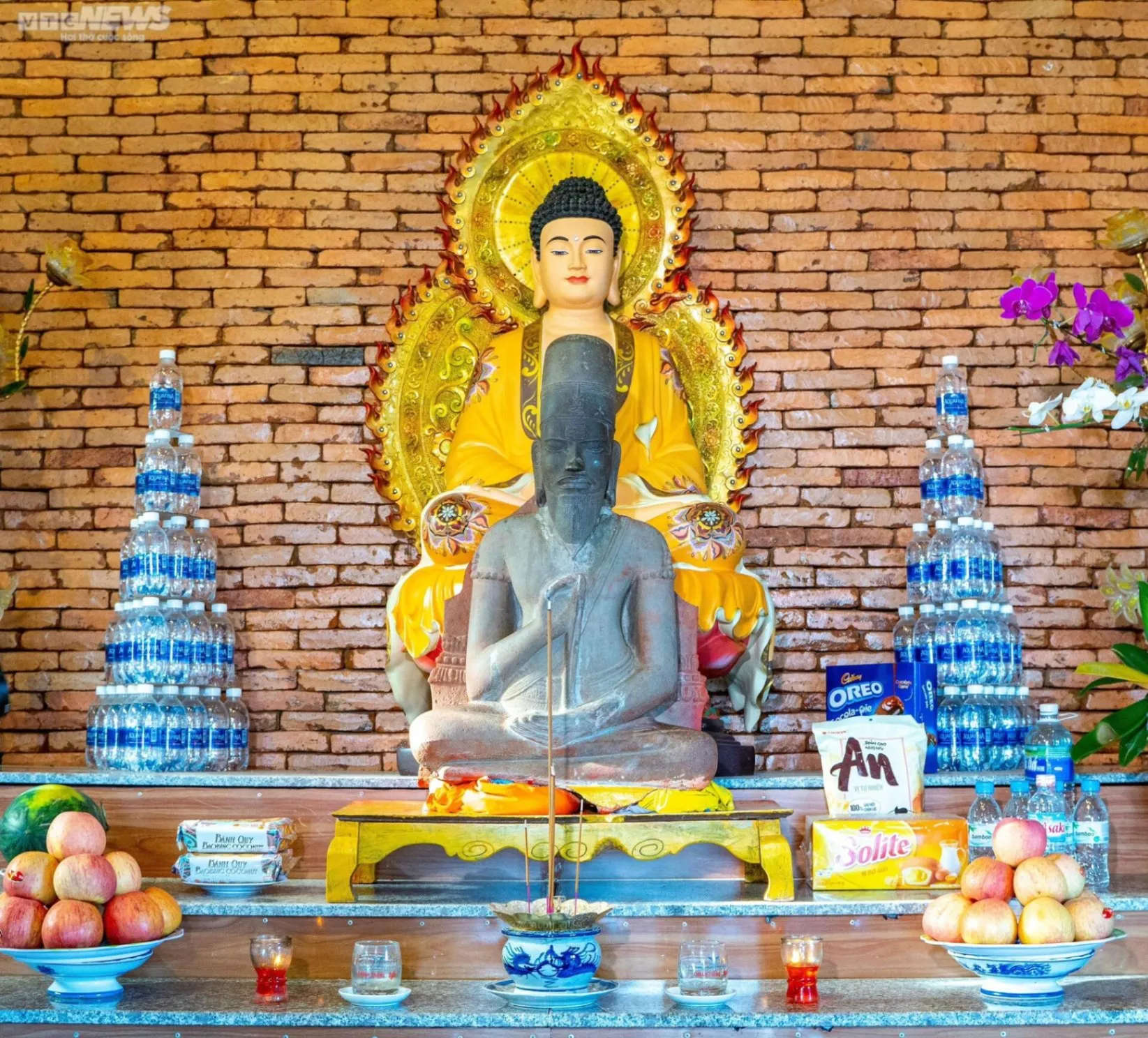 Tượng Thần Shiva chùa Linh Sơn – Giao thoa giữa nghệ thuật và minh văn